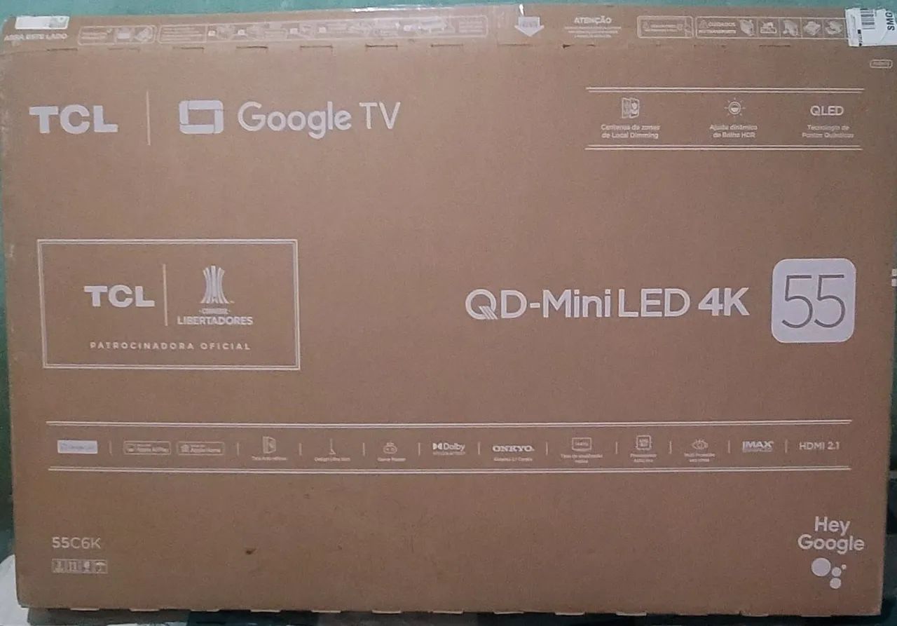 Smart tv TCL 55 polegadas QD-mini led 4k c6k wi-fi bluetooth Google tv 4 hdmi  144hz hdr10 - Foto 2