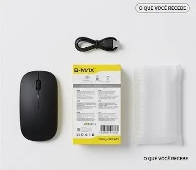 Mouse Sem Fio B-Max BM-615 - Bateria Recarregável e Bluetooth - Foto 4