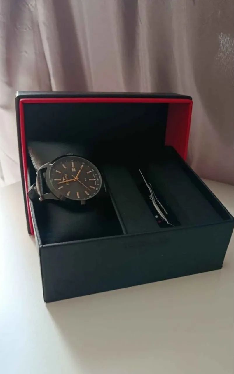 Relógio Technos 2115NAX/0P Masculino Pulseira Couro Preto