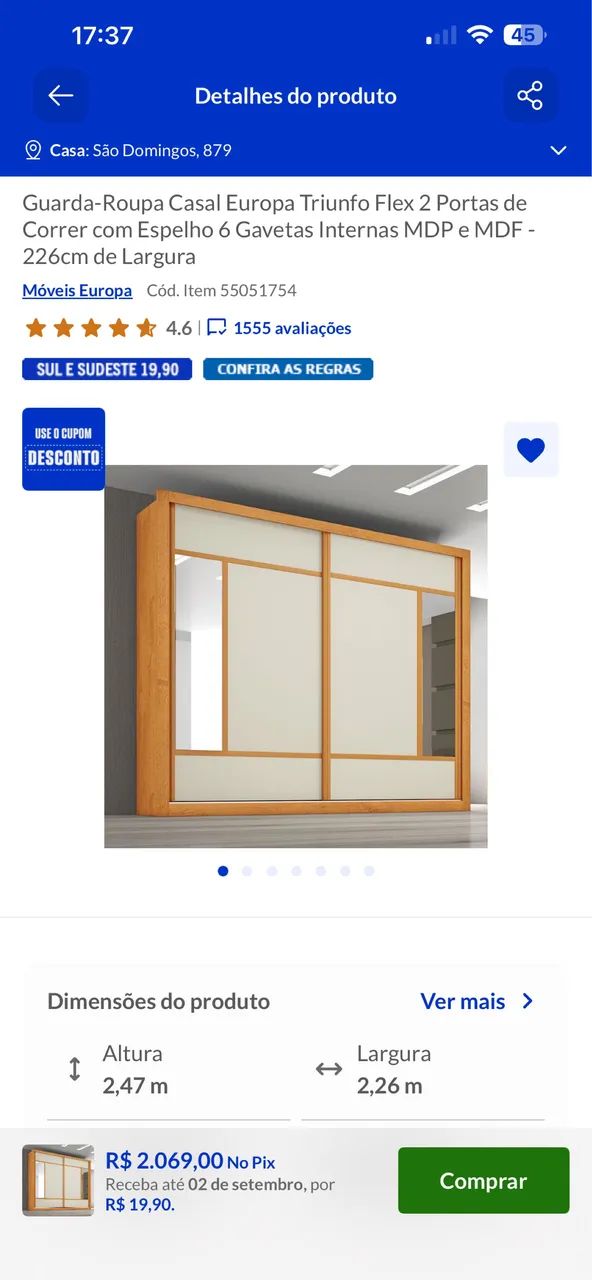 Guarda Roupa Casal - Foto 4