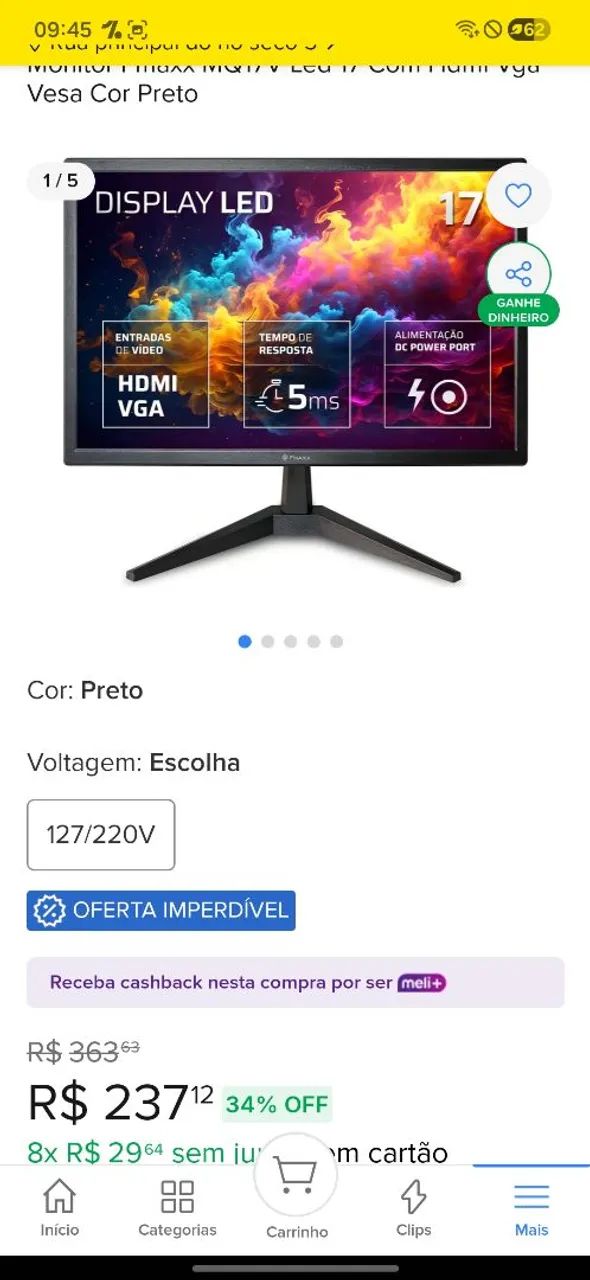 Monitor Firemax " Com defeito "