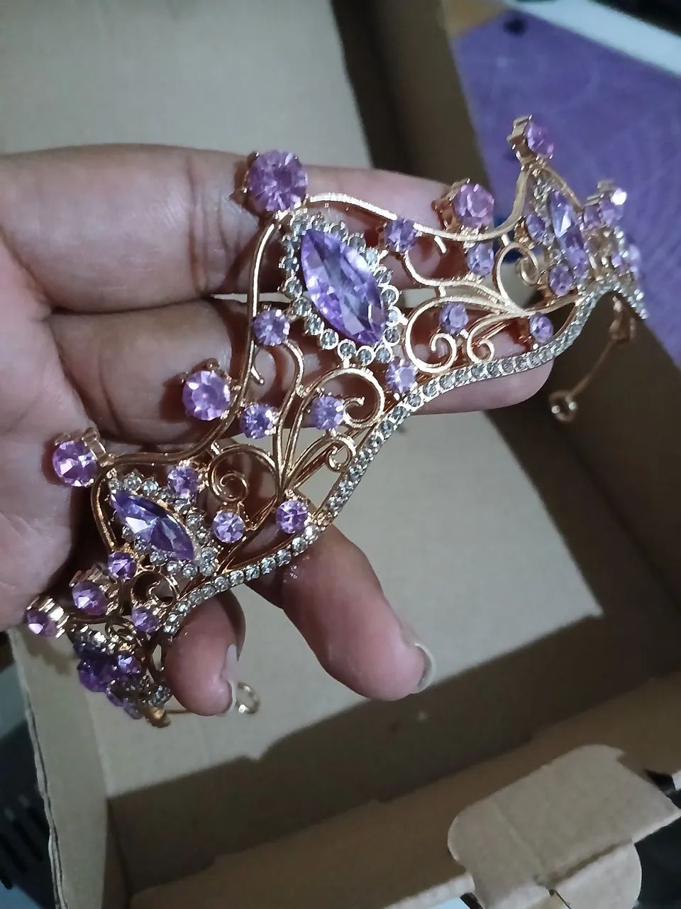 Coroa para debutante  lilas