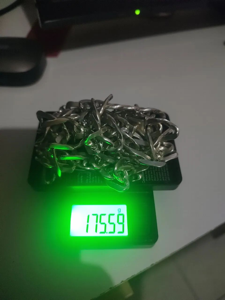 Cordão de prata legítima Pesada grossa maciça 70cm - Foto 2