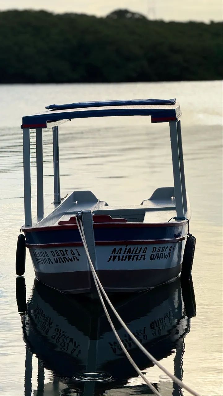 Barco de madeira tipo bote