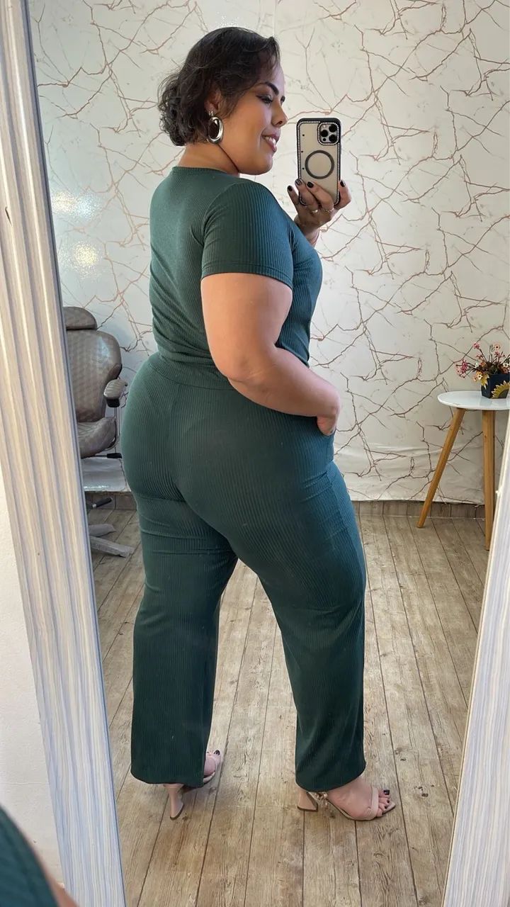 Conjunto Ribana Canelado Plus Size - Foto 2