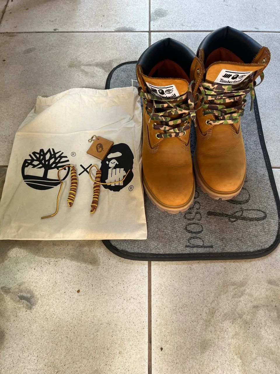 Bota Timberland x bape 