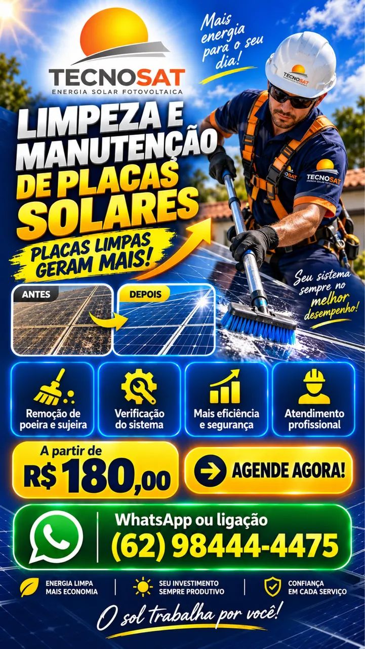 Limpeza de usina Solar.