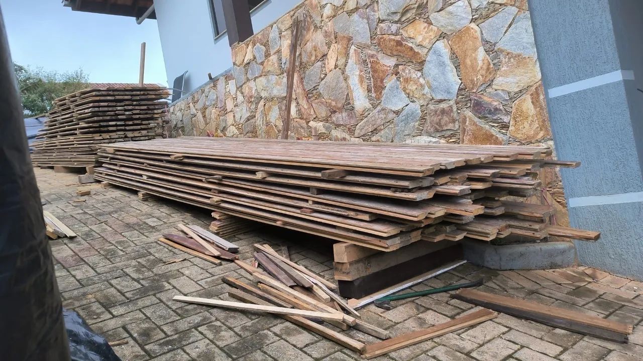 VENDO 58 m² DE ASSOALHO DE MADEIRA DE DEMOLIÇÃO  ? 100% Peroba  - Foto 2