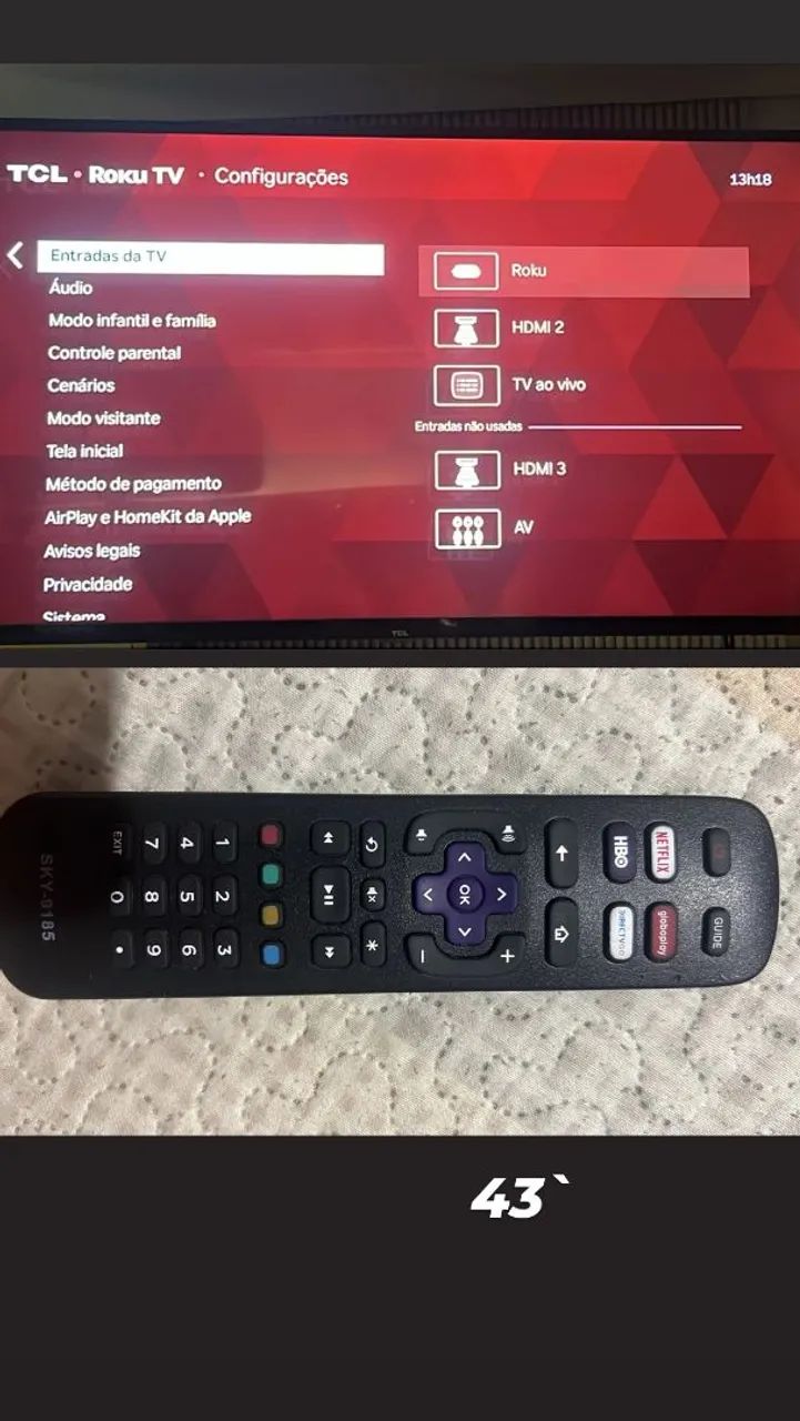 TV 43 polegadas TCL