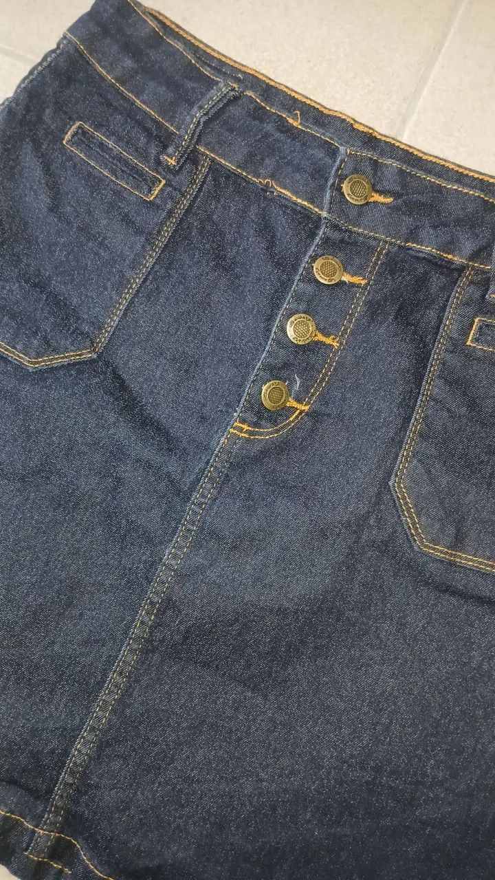 Saia jeans (Tamanho 46) - Foto 4