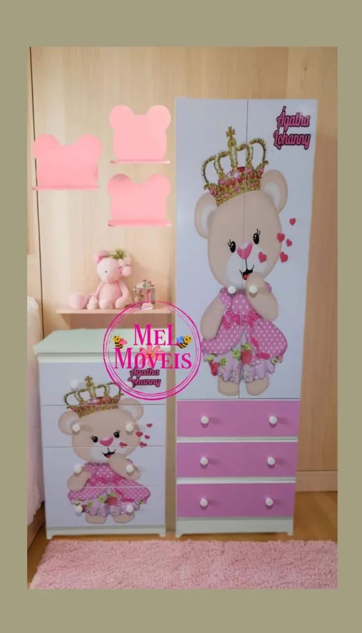Kit infantil completo personalizado + 3 prateleiras de brinde  - Foto 5