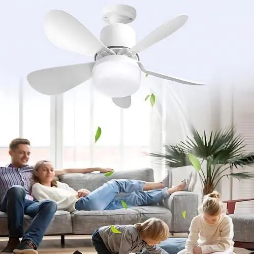 Ventilador de Teto E27 Silencioso Com Luz LED 60W Controle Remoto - Foto 4