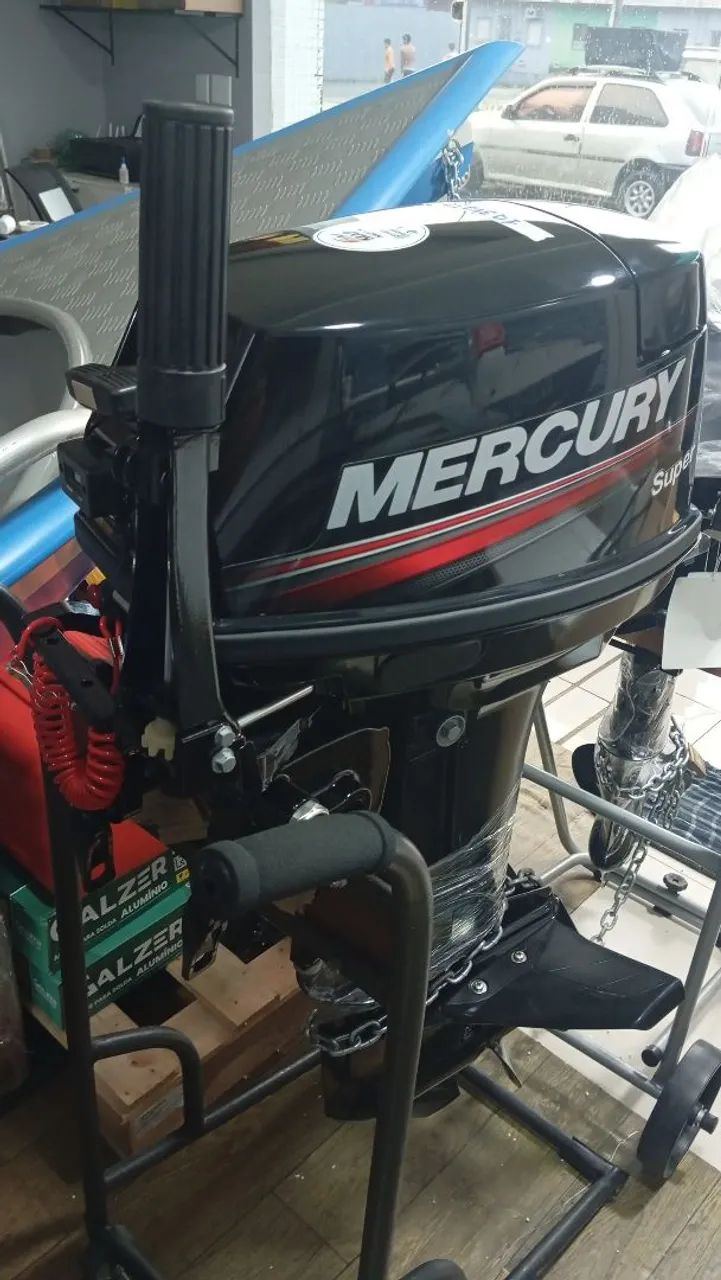 Motor de popa Mercury 2T 15HP Super (transformado 18HP) - 12 horas de uso / 3 meses - Foto 3