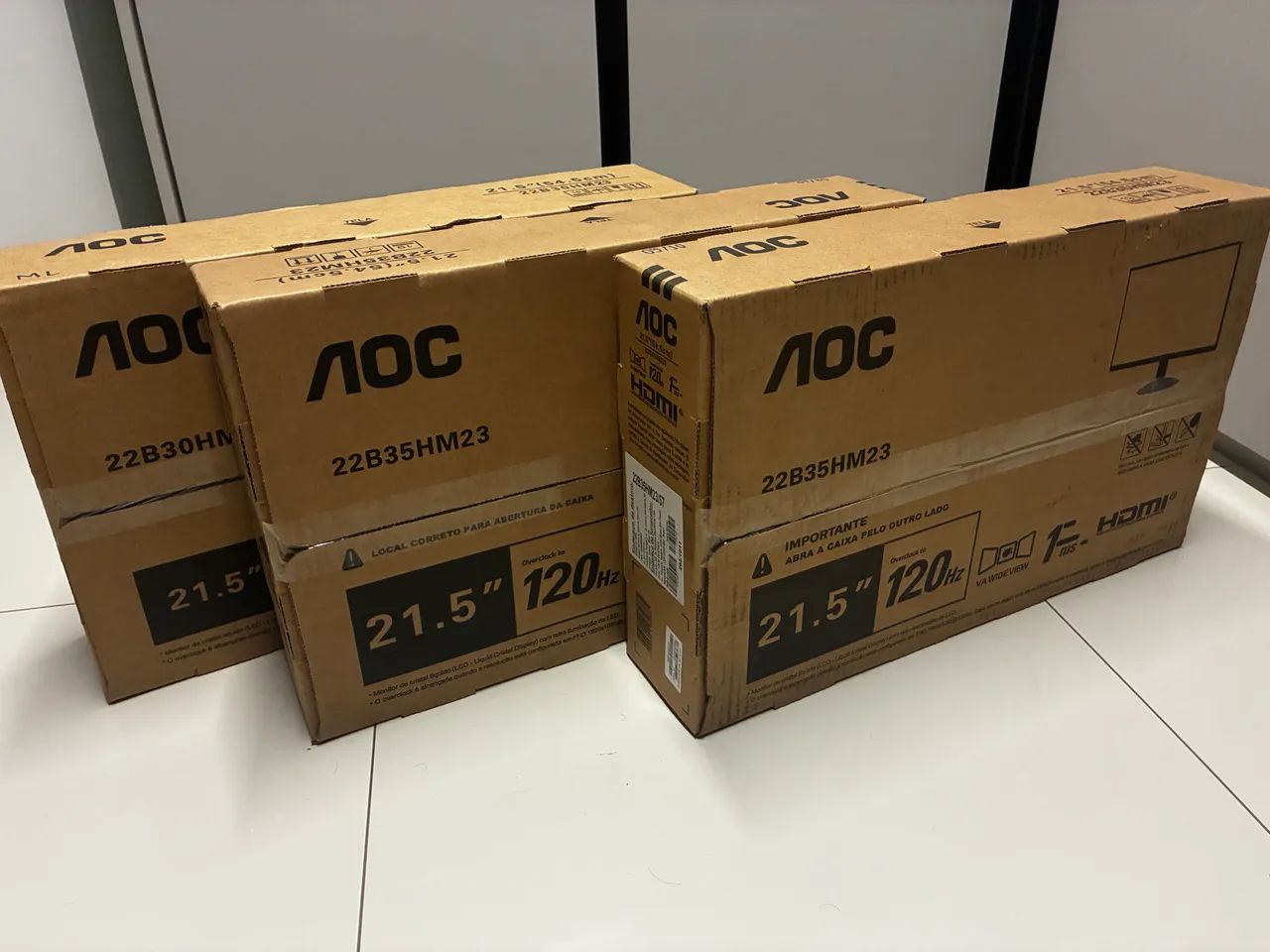 MONITOR AOC 120HZ 22 POLEGADAS NOVO COM NOTA FISCAL