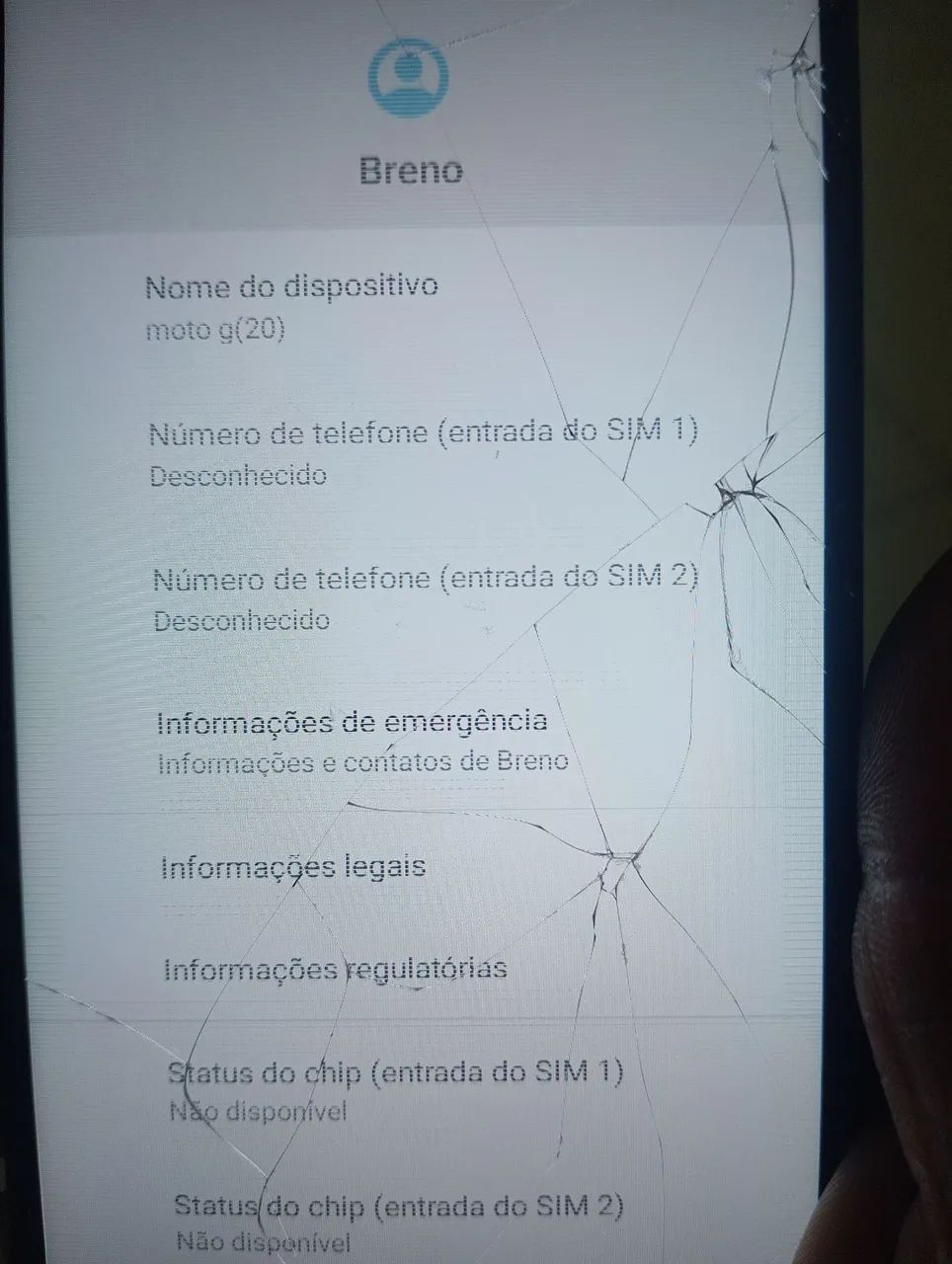Moto g 20 com a tela quebrada  - Foto 5