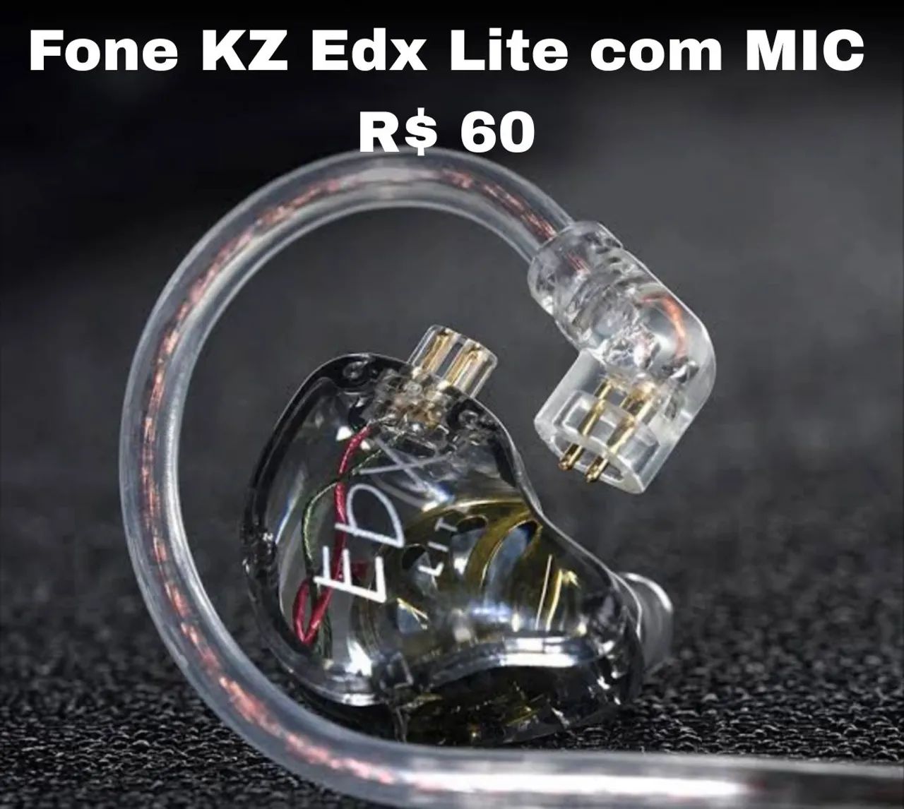 Fone KZ Edx Lite com MIC R$ 60