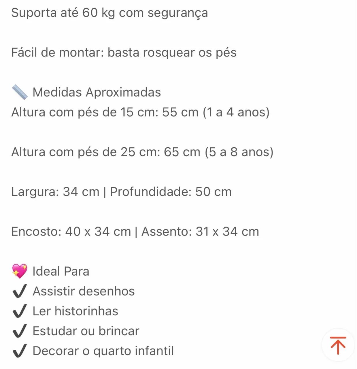 Vendo poltrona infantil 