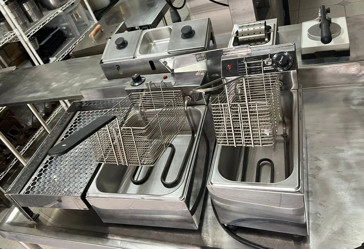 Kit 6 equipamentos Para Lanchonete fritadeira e outros  - Foto 3