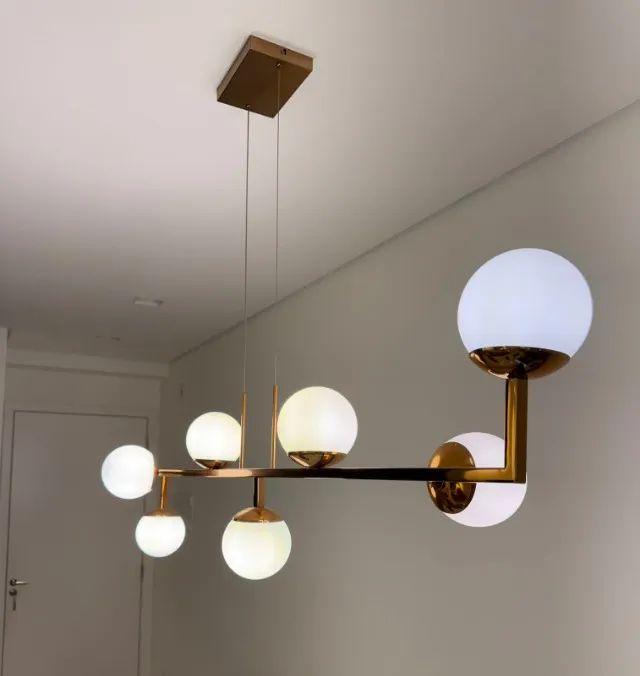 Lustre Luminária de 7 Globos | Dourado - Foto 2