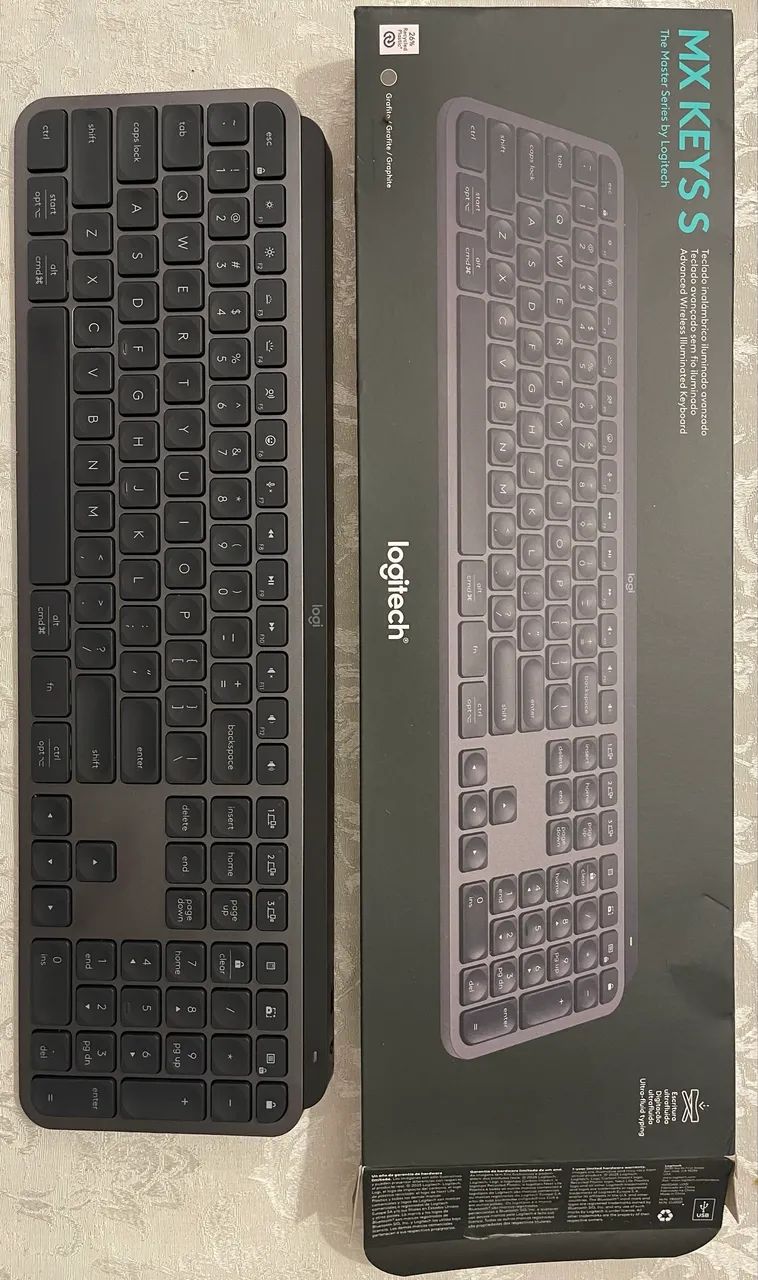 Logitech MX Keys S Original | Tecla C com Defeito | Caixa Original