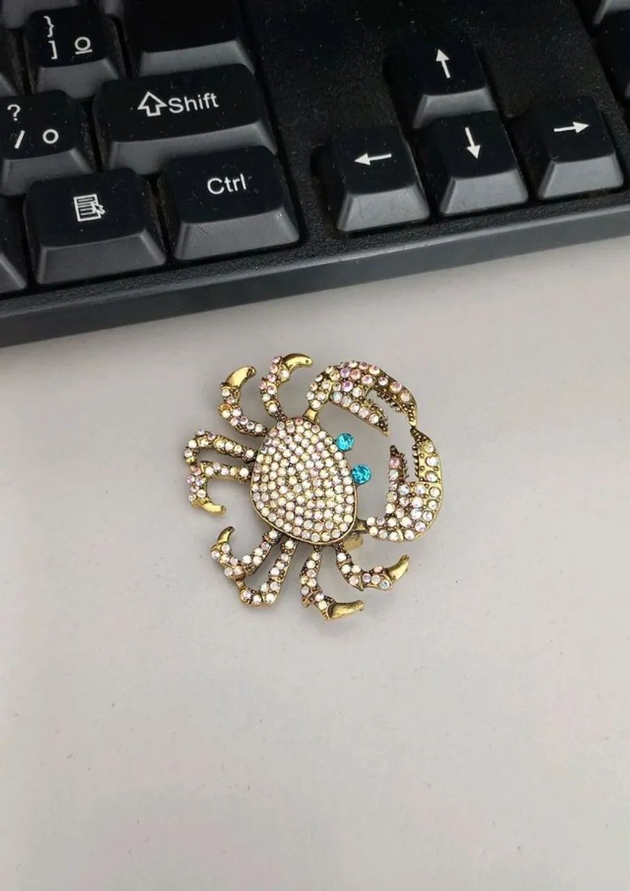 Broche de Caranguejo com Strass (novo) - Foto 4