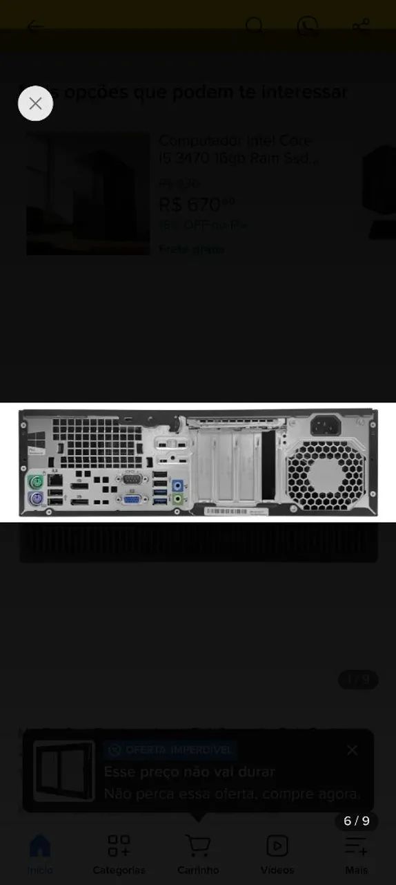 Computador Pc i5 Hp com monitor de 22 polegadas , barbada , quantidade  - Foto 4