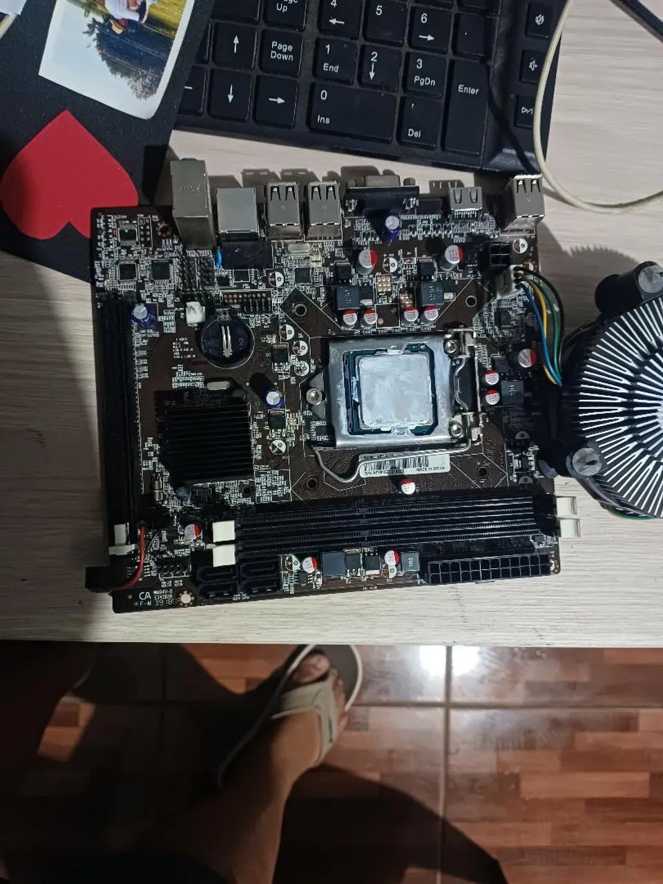 Placa mãe IH61-MA5 + processador Intel core3 + Air cooler Intel. - Foto 5