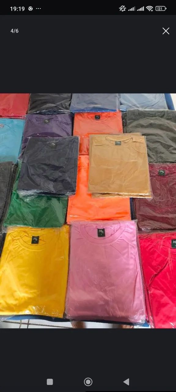 Kit 60 Camisas Lisas de Poliéster - Foto 2