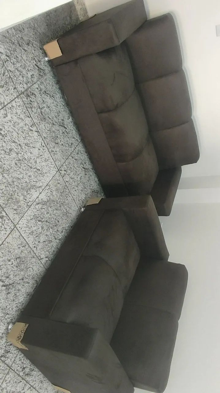 Sofá 2 e 3 lugares Material suede D33 De alta qualidade Confortável Promoção - Foto 2