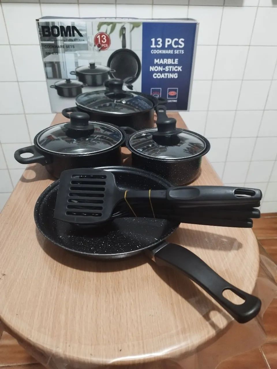 Jogo de Panelas Teflon Gás e Indução com 13 Peças. - Foto 3