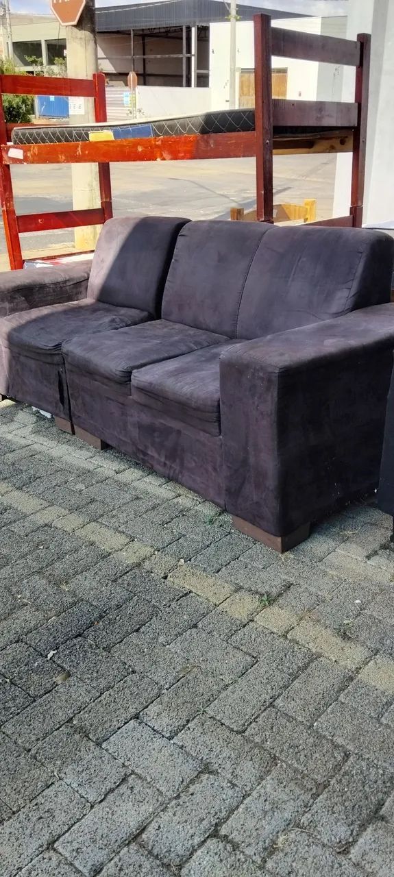 Sofá 3 lugares USADO ENTREGA dentro de Uberlândia MG  - Foto 3