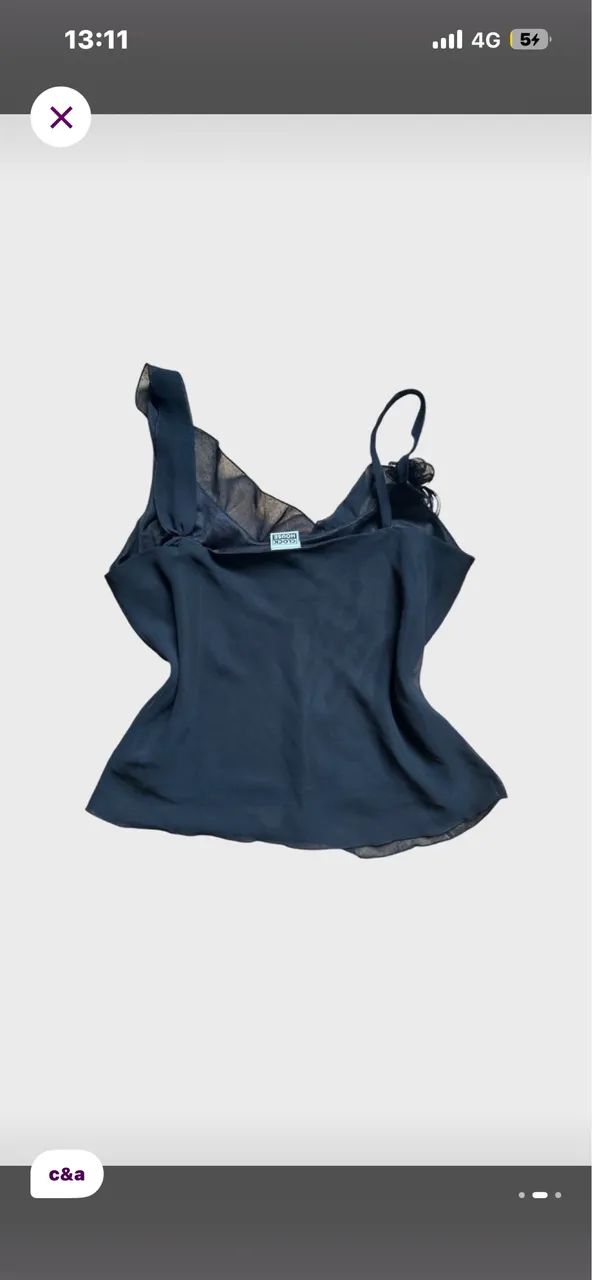 Blusa com babados preta  - Foto 2