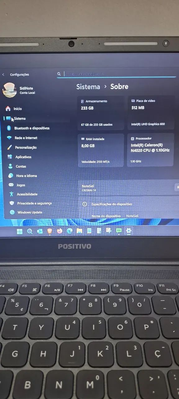 Notebook Intel 8GB Ram 256gb SSD Lumina Bar - Brinde Mouse - Foto 5