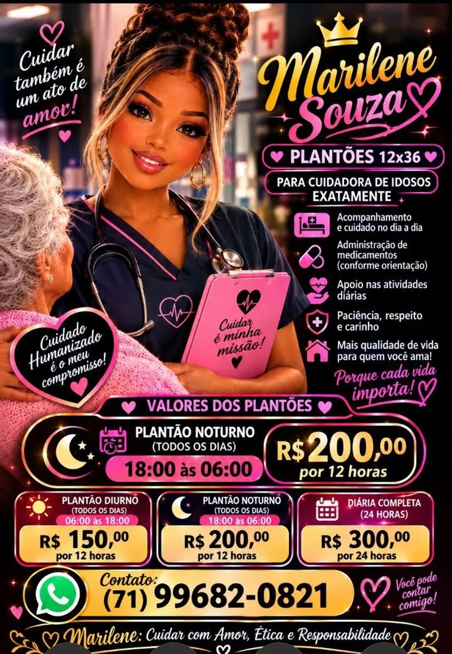 Cuidadora de Idosos com Amor