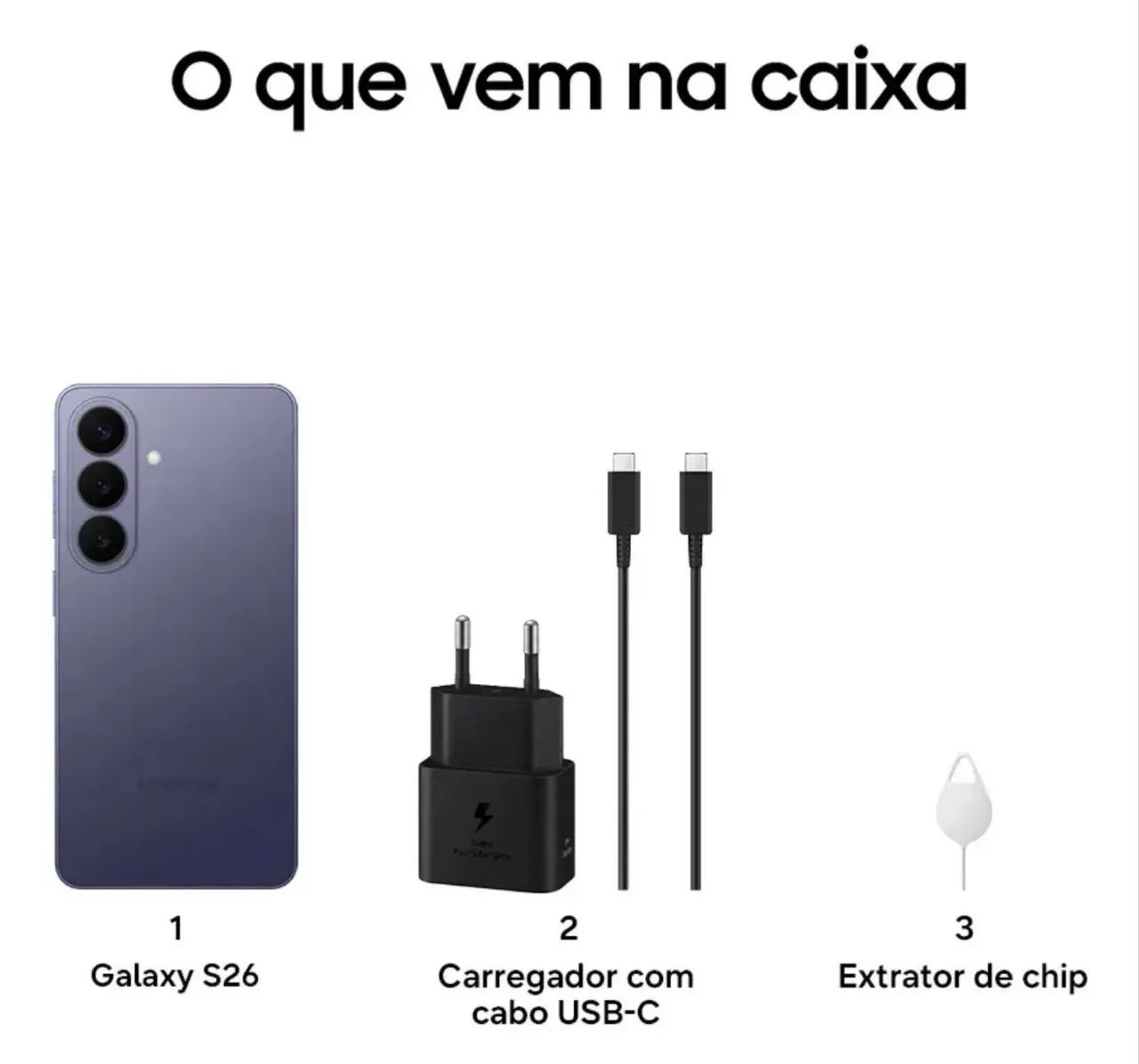 Celular Samsung Galaxy S26 5G 256GB, NOVO, LACRADO E COM NF