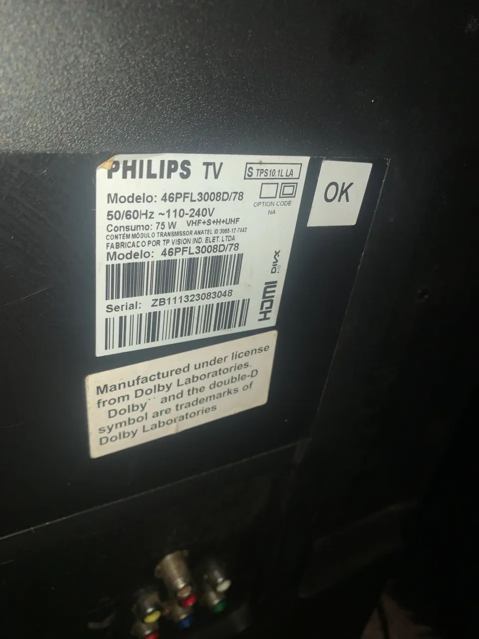 Tv LED PHILIPS 46 polegadas funcionando perfeitamente não é smart - Foto 4