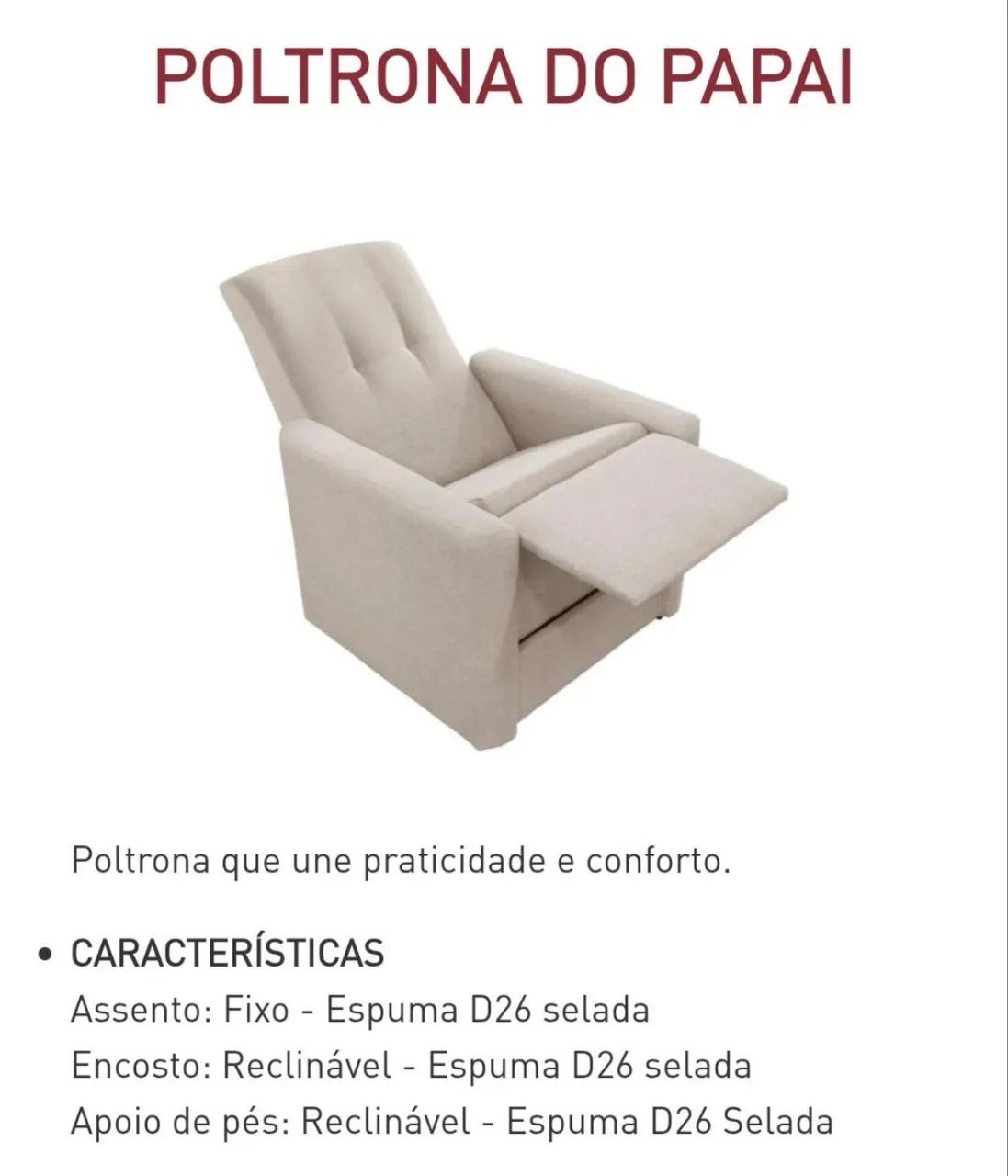 Poltrona do papai elegante - Foto 3