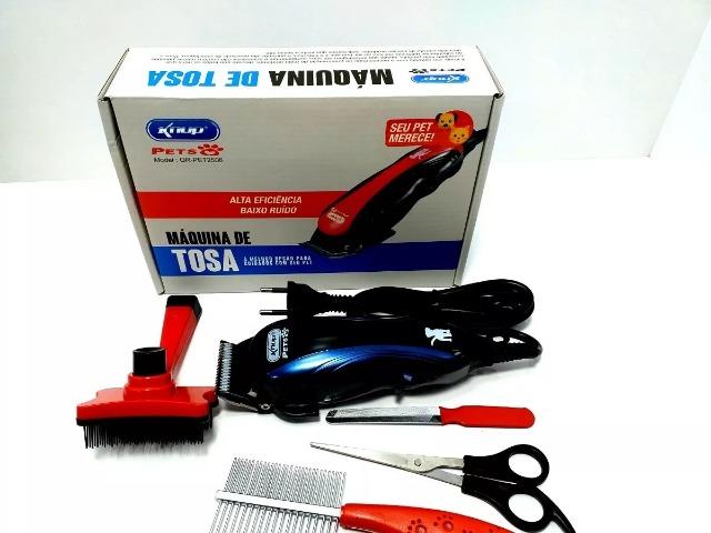 Máquina Tosar Corte Cabelo Animal Cachorro Cães Tesoura Pent