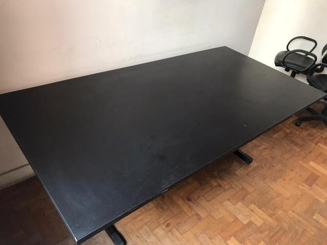 Mesa escritório 200x120cm preta - Foto 3