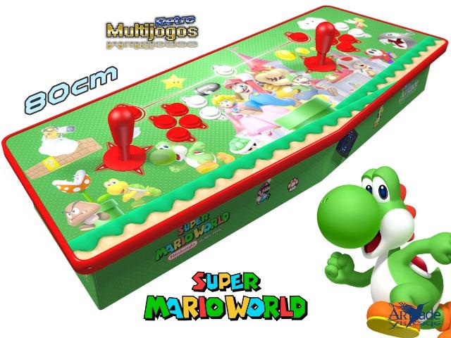 Arcade Fliperama Multijogos Retro 2 Players Tema: Super Mario World Com 7050 Jogos - Foto 2