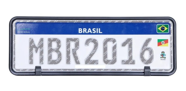 2 Molduras Suporte Para Placa De Carro - Modelo Mercosul