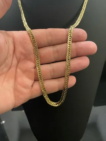 Corrente Ouro 18k Elo Grumet Duplo 19,7 Gramas 65 cm