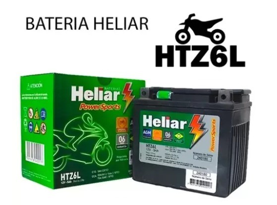 Promoção ! Bateria Heliar  HTZ6L - 5Ah - R$170,00
