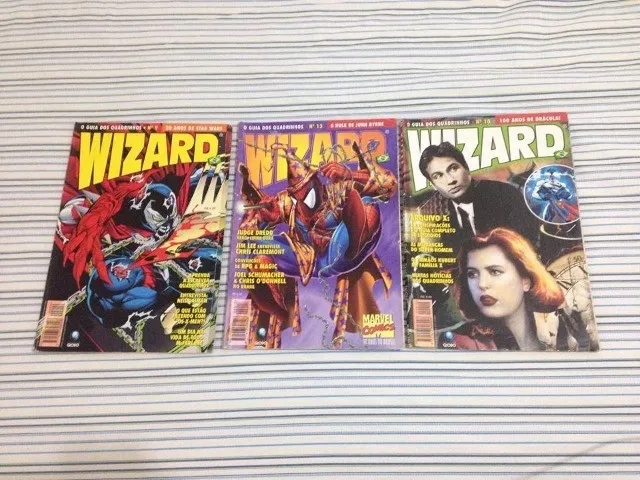 Lote 3 Revistas Wizard Marvel Dc Arquivo X Spawn ambas 1997