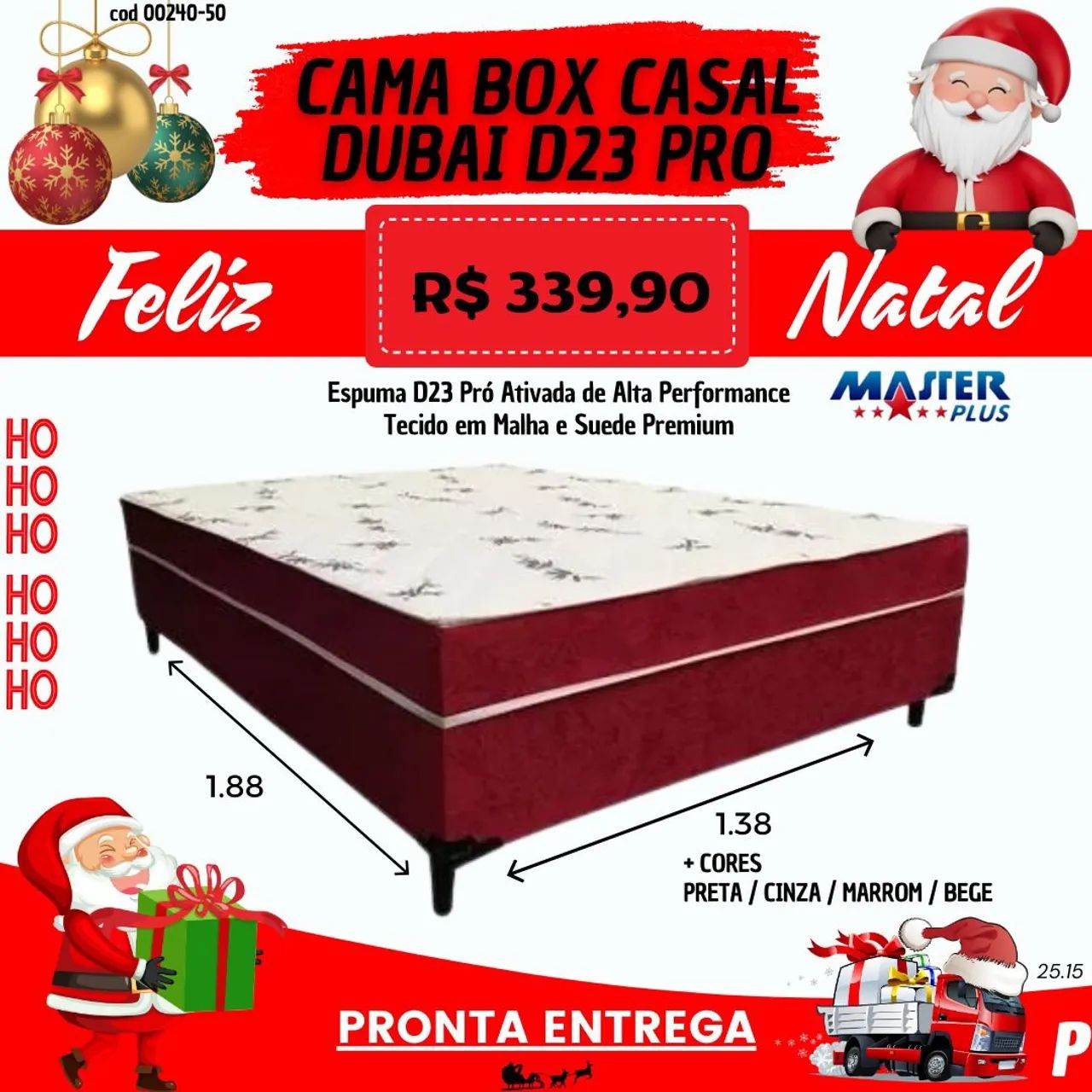 Cama Box Casal Dubai D23 Pro - R$339,90