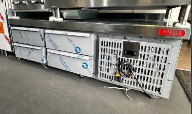 balcão refrigerado 150 com 4 gavetas refrigeradas (alef)