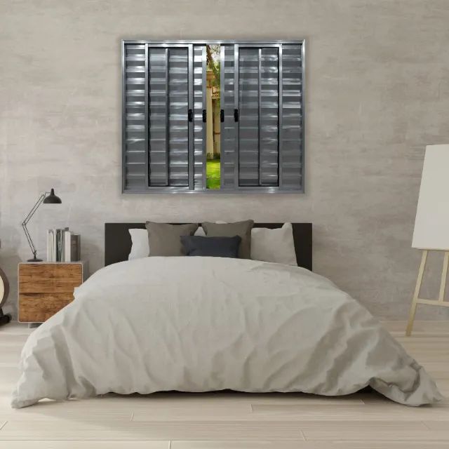 Veneziana Seis Folhas de Alumínio Brilhante - Foto 2