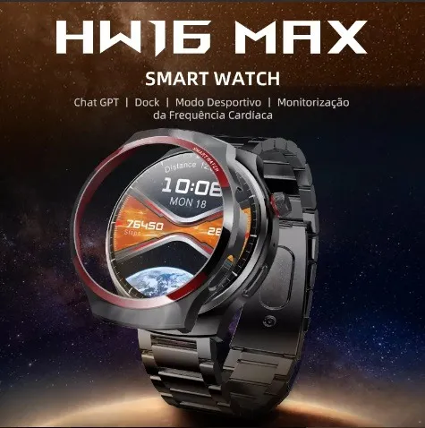 Smartwatch Relógio Inteligente Hw16 Max + 3 Pulseiras