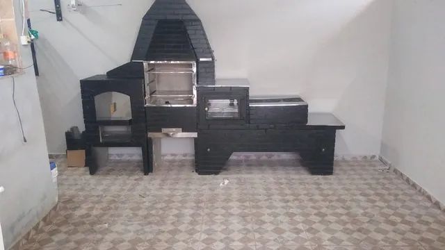 Churrasqueira forno de pizza fogão a lenha - Foto 3