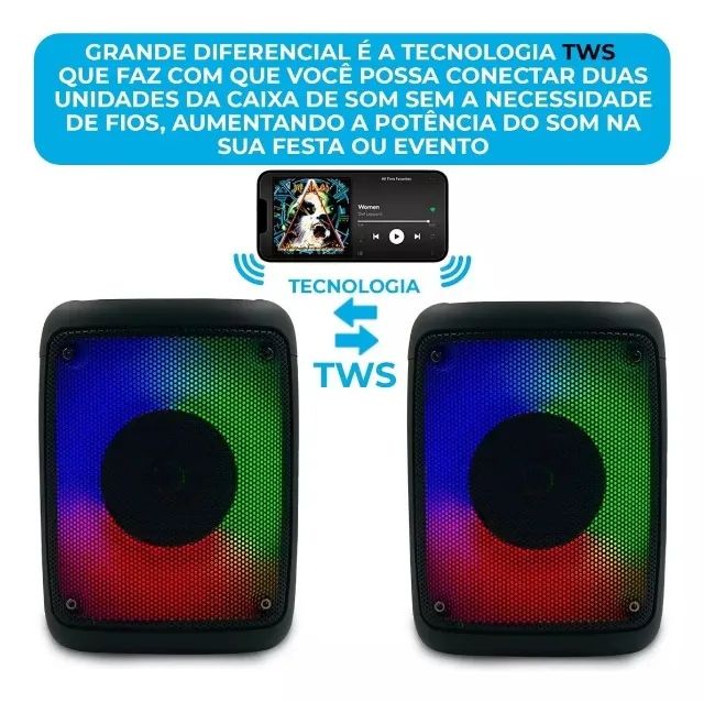 Caixa de som Bluetooth Led - Foto 4